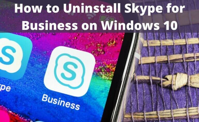 uninstall skype for business on pc